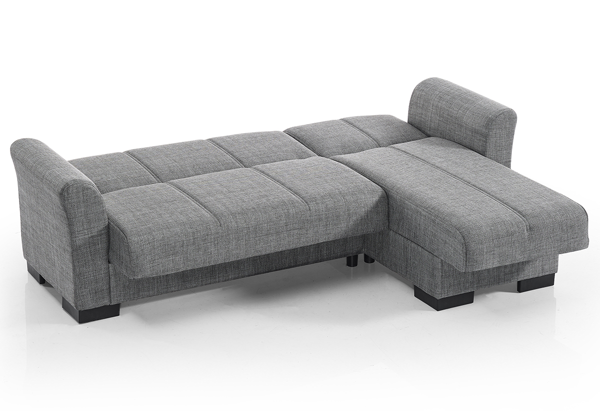 Απεικονίζεται ο γωνιακός καναπές-κρεβάτι.